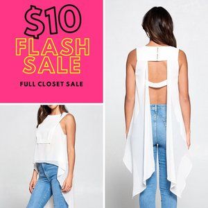 50% off - Open Back Georgette Fabric Top